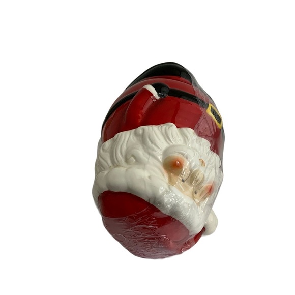 Santa Cookie Jar Nostalgic Christmas Holiday Jar Tight Seal Red White - Picture 8 of 15